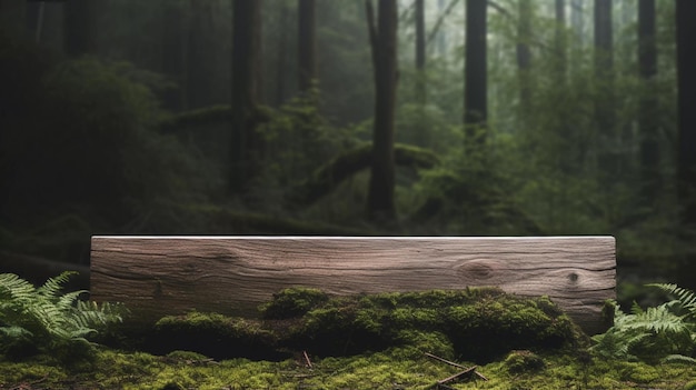 fond de produit photo toile de fond plat log in forêt en bois