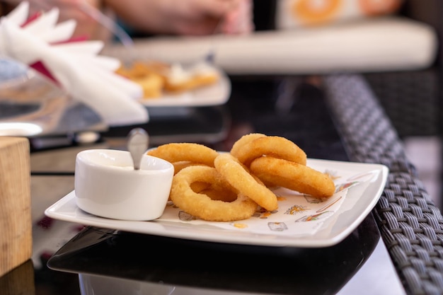 fond de quelques frites