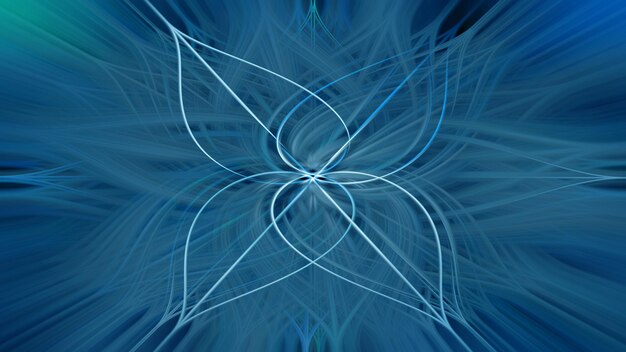 fond de rayons lumineux abstrait fleur bleue