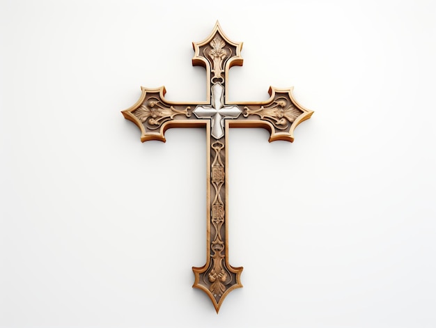 Fond de remerciement donnant le concept Crucifix symbole Generative Ai