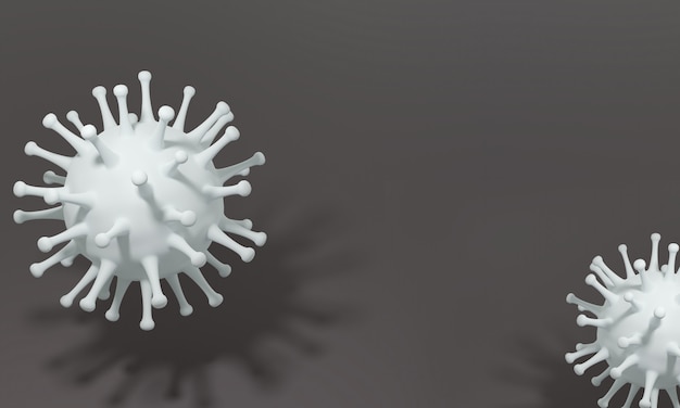 fond de rendu 3d de coronavirus