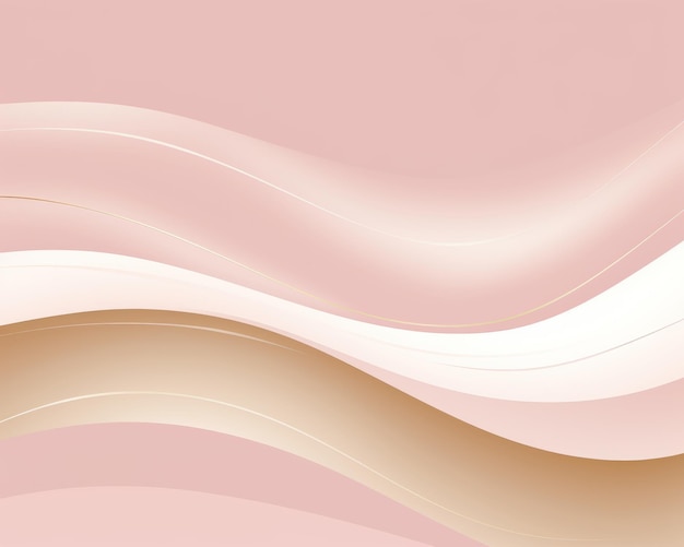 Photo un fond rose et beige avec des lignes ondulées