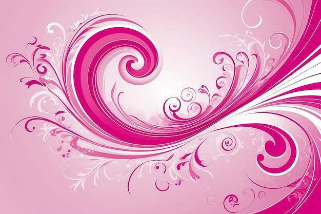 Un fond rose et blanc avec un dessin tourbillonnant