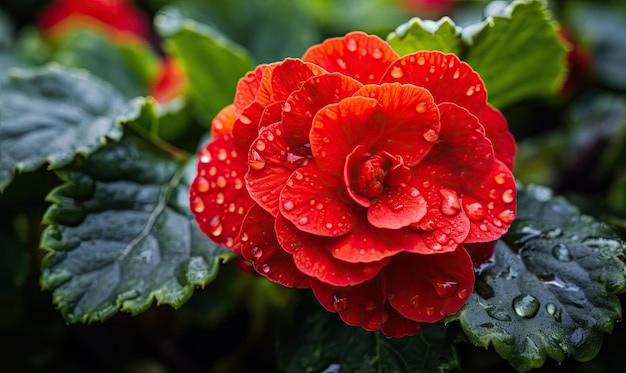 Fond rose rouge Fond d'écran de fleurs Pour la carte d'illustration de livre de carte postale de bannière Créé avec des outils d'IA génératifs