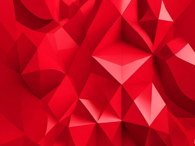 Fond rouge d'art graphique 3d géométrique