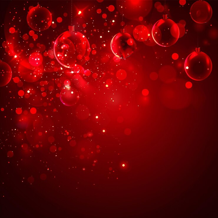 Photo un fond rouge avec un cercle rouge et des bulles