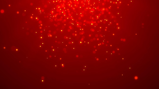 Fond rouge de Noël Fond de lumière magique abstrait Fond de bokeh rendu 3d