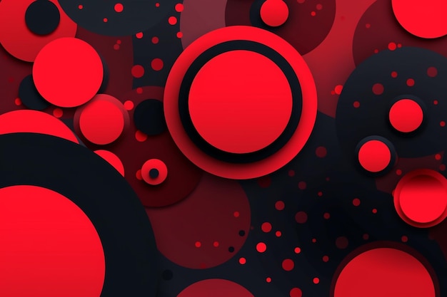 Un fond rouge et noir avec des cercles