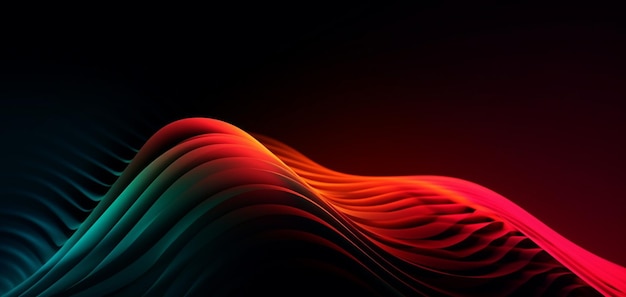 Fond rouge et noir avec un design de vague