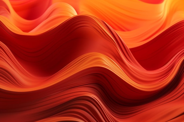 Un fond rouge et orange avec un motif de vagues.