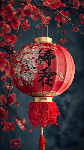 Photo un fond rouge pendant le festival du nouvel an chinois