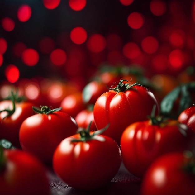 Un fond rouge de tomates fraîches