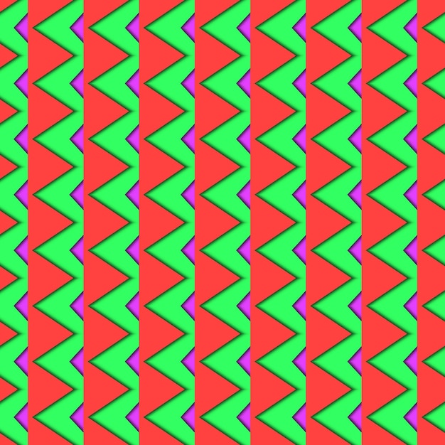 Un fond rouge et vert avec un motif en zigzag.