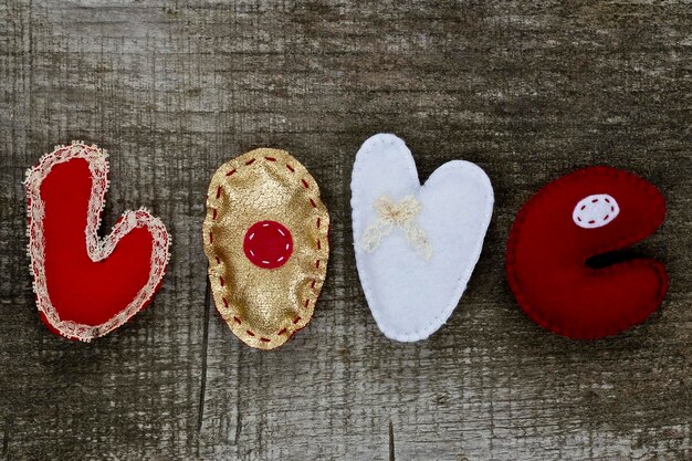 Fond de Saint-Valentin avec des lettres