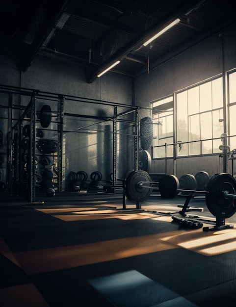 fond de salle de fitness puissant