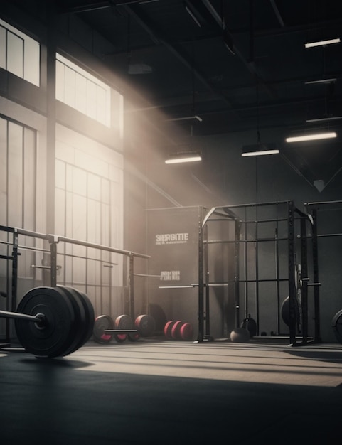 fond de salle de fitness puissant