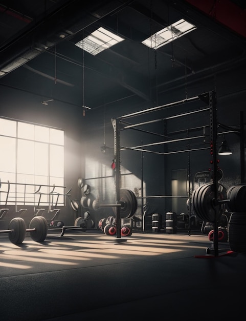 fond de salle de fitness puissant