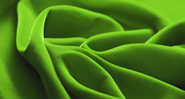 Fond de satin vert lisse et élégant