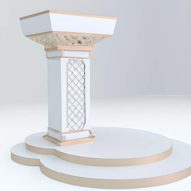 fond de scène de podium islamique 3d