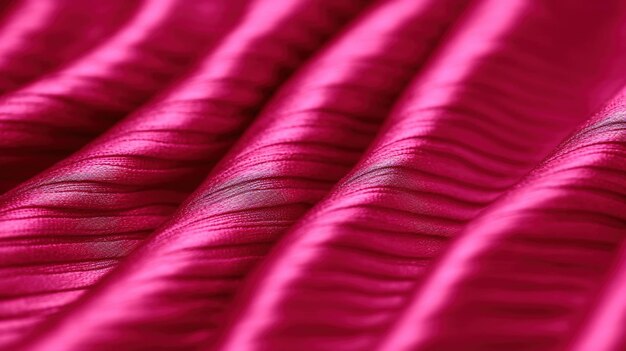 Fond de soie rouge rose tissu ondulé texturé gros plan de couleur tonifiante
