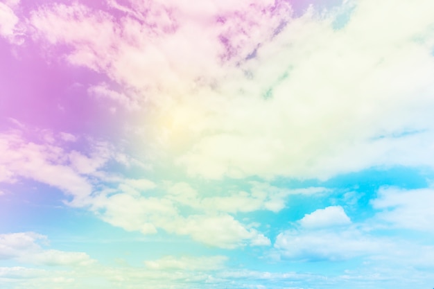 Photo fond de soleil et nuage avec une couleur pastel