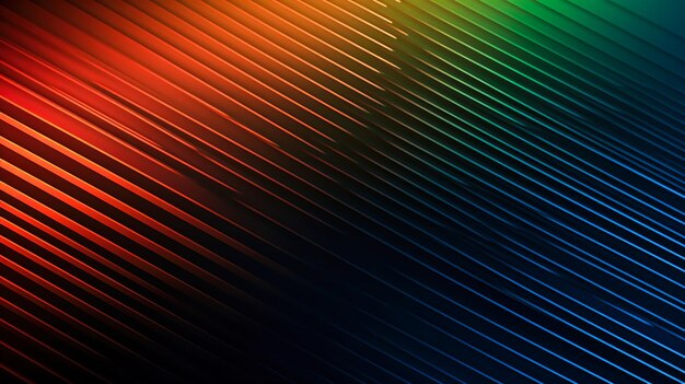 Fond sombre abstrait avec des lignes colorées ai générative