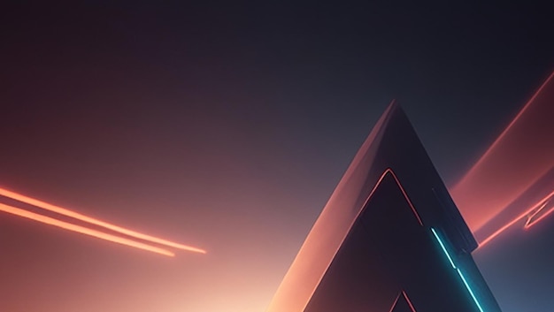Fond sombre futuriste de haute technologie avec une structure de bloc triangulaire