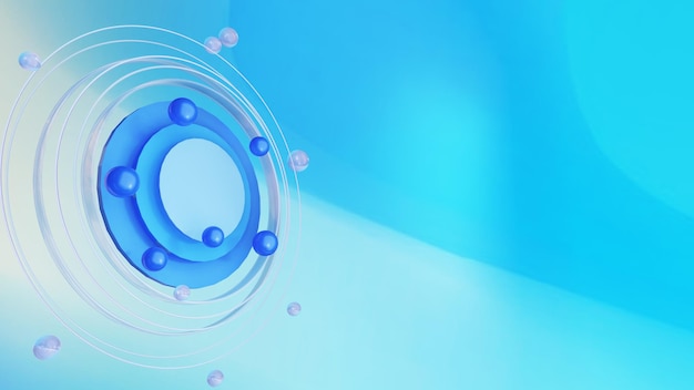 Fond spatial abstrait de la technologie bleue