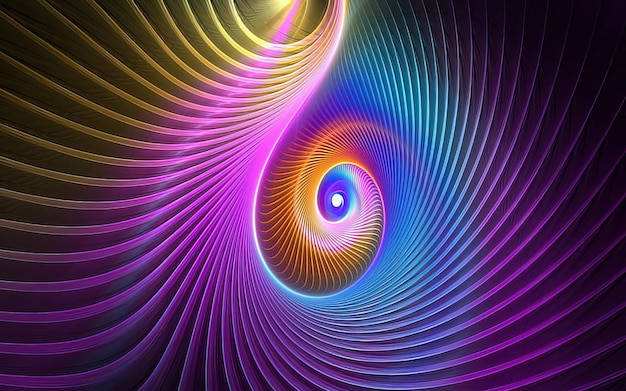 Photo fond en spirale au néon abstract hd
