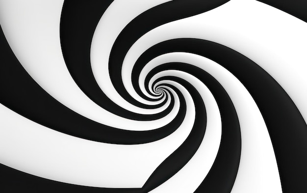 Fond spirale noir et blanc Illustration AI GenerativexA