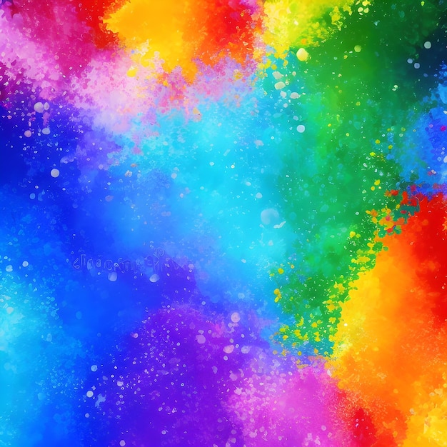 Fond de splash de peinture aquarelle colorée ai générative