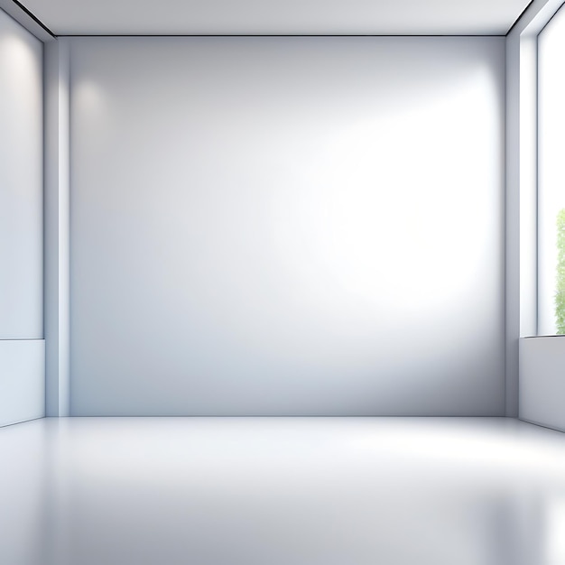 Fond de studio blanc abstrait pour la présentation du produit Salle grise vide avec ombres de fenêtre