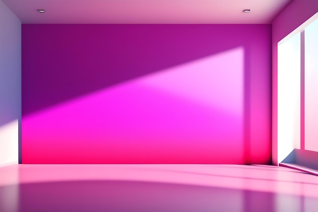 Fond de studio dégradé de couleur rose abstrait pour la présentation du produit