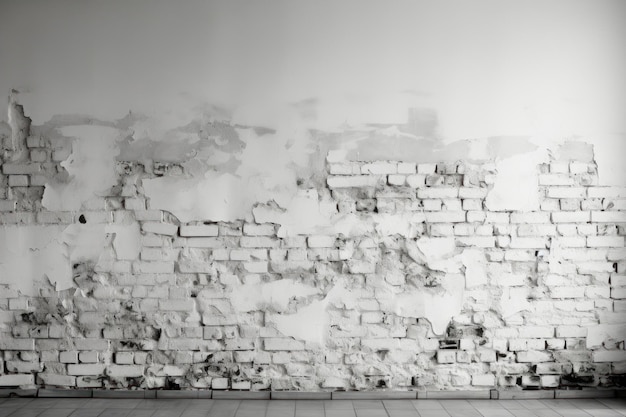 Fond de studio de mur de briques blanches IA générative