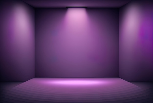 Fond de studio violet dégradé foncé pour une notion dans un arrière-plan pour un produit