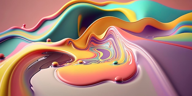 Fond de style abstrait effet liquide multicolore