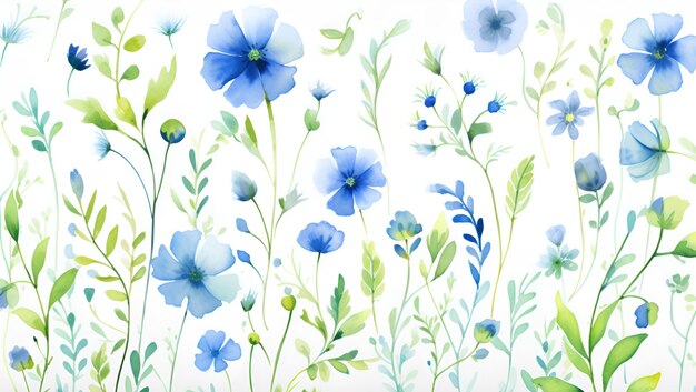 Fond de style aquarelle motif fleurs