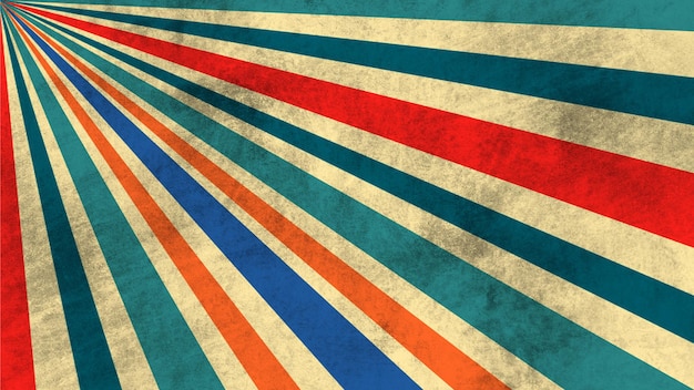 Fond Sunburst Avec Style Rétro Vintage