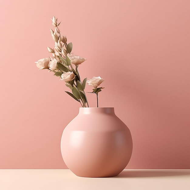 Fond et surface rose chaud minimaliste pour un produit