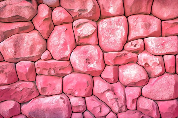Fond surréaliste de fond de mur de pierre rose Generative Ai