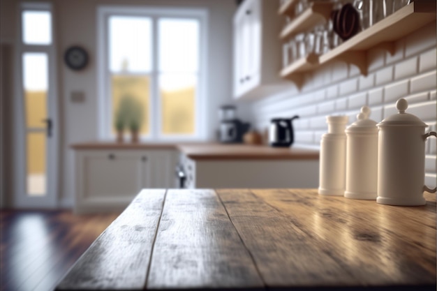 fond de table en bois de cuisine