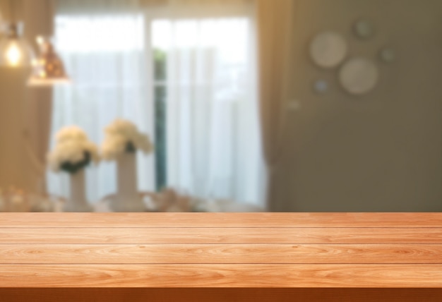 Fond de table en bois dans la décoration de la maison moderne.