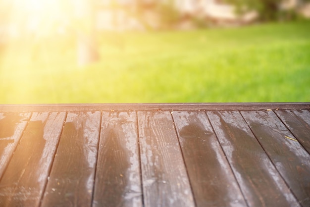 Fond de table en bois vide