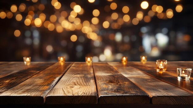 fond de table en bois vide