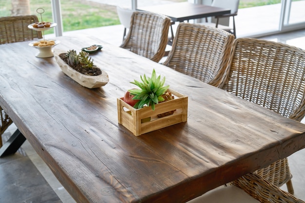 Fond de table en bois