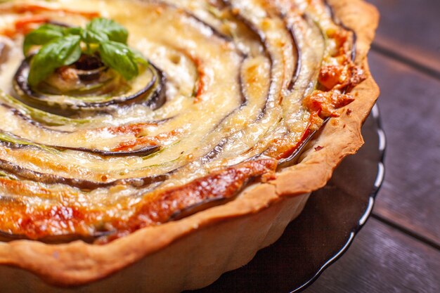 Fond de tarte en spirale de légumes