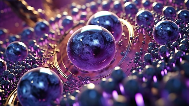 Fond de technologie abstraite fantastique scifi avec style cyberpunk violet