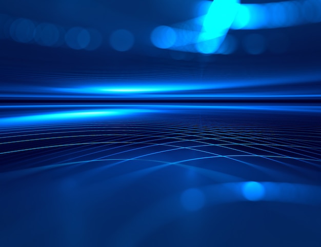 Fond de technologie futuriste horizon bleu