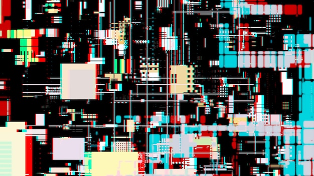 Fond de technologie glitched