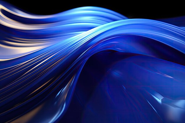 Fond de technologie avec des lignes bleues abstraites réalisées à l'aide d'outils d'IA génératifs